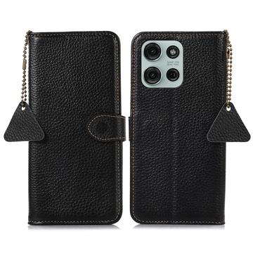 Funda con RFID para Motorola Moto G75 - Estilo Cartera - Negro