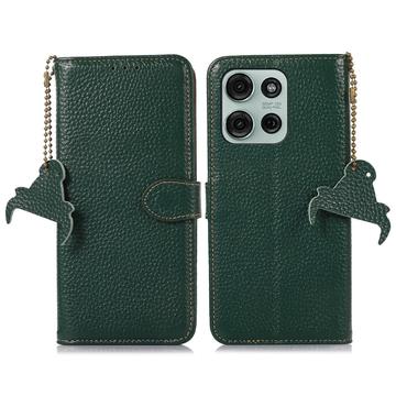 Funda con RFID para Motorola Moto G75 - Estilo Cartera - Verde