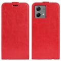 Funda con Tapa Vertical para Motorola Moto G84 - Rojo