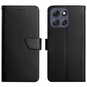 Funda de Cuero para Motorola Moto G86 - Estilo Cartera - Negro
