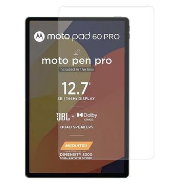 Protector de pantalla de vidrio templado para Motorola Moto Pad 60 Pro - 9H - Case Friendly - Transparente