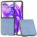Funda híbrida con textura de diamantes de imitación para Motorola Razr 50 Ultra - Azul