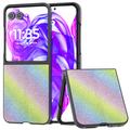 Funda híbrida con textura de diamantes de imitación para Motorola Razr 50 Ultra