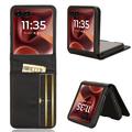 Motorola Razr 60 Ultra FlexCard Funda de fibra de carbono con ranuras para tarjetas - Negro