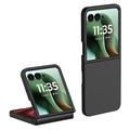Carcasa de Plástico Engomado para Motorola Razr 60 Ultra - Negro