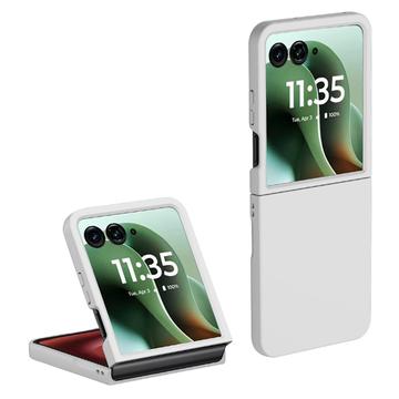 Carcasa de Plástico Engomado para Motorola Razr 60 Ultra - Blanco