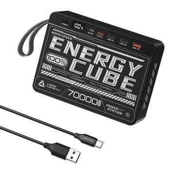 Batería externa Movespeed Z70 de carga rápida 70000mAh - 22.5W - Negro