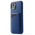Carcasa de Cuero Mujjo Wallet para iPhone 11 Pro Max - Azul