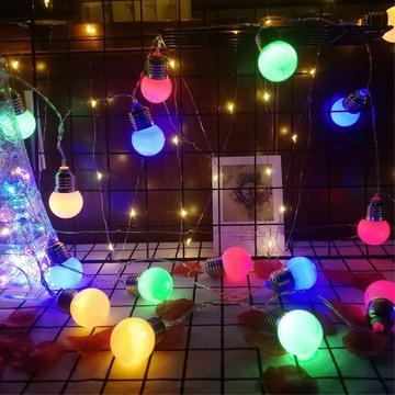 Multicolor LED String Lights con bombillas - 1.5m / 10 LEDs