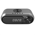 Despertador con Cargador Inalámbrico Rápido y Lámpara Ksix 2 - 10W - Negro
