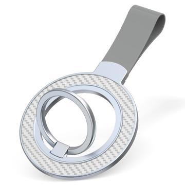 Anillo magnético multifuncional con correa - Blanco