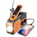 Radio de emergencia solar multifuncional con manivela y SOS, batería y linterna HY-068