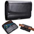 Funda universal multifuncional horizontal con bolsillos para tarjetas - XXXL - Negro