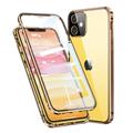 Carcasa Magnética con Cristal Templado para iPhone 11 - Dorado