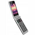 MyPhone Tango LTE Flip Phone con botones de seguridad SOS e ICE - Negro / Plata