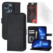 Funda de Cuero MyTPhone CardMate para iPhone 13 Pro Max/12 Pro Max - Estilo Cartera