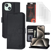 Funda de Cuero MyTPhone CardMate para iPhone 15 Plus/14 Plus - Estilo Cartera