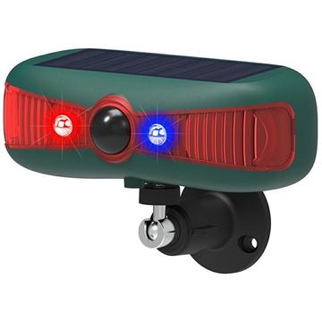 N911Y Alarma con sensor de movimiento por infrarrojos y alimentación solar con luz y sonido disuasorio - Sistema repelente de animales