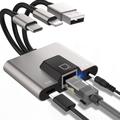 NK-1056S Adaptador Ethernet 3 en 1 - USB-C, USB-A y Lightning - 10cm