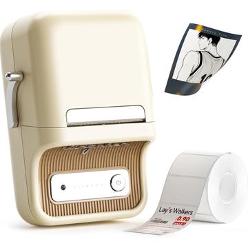 Niimbot B21 Pro Impresora de etiquetas inteligente - 300DPI - Beige
