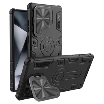 Funda híbrida Nillkin CamShield Armor Prop para Samsung Galaxy S25 Ultra - Compatible con MagSafe - Negro
