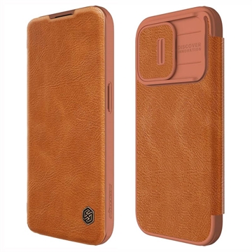 Funda con Tapa Nillkin Qin Pro para iPhone 15 Pro Max - Marrón