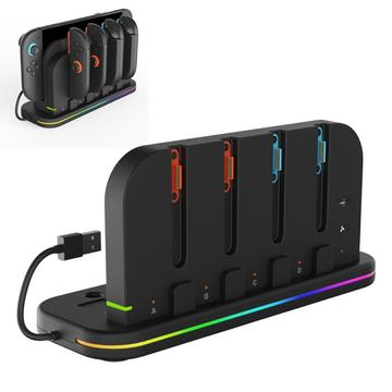 Soporte de carga y refrigeración 9 en 1 para Nintendo Switch 1/2/OLED iPega PG-SW2062 con RGB