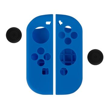 Funda de silicona para el mando de Nintendo Switch con tapones para el pulgar