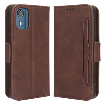 Funda Estilo Cartera Cardholder Serie para Nokia C02 - Marrón