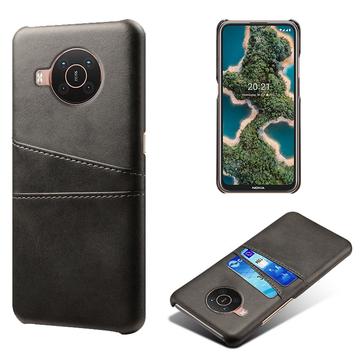 Carcasa de Plástico Recubierto con Ranuras para Tarjetas KSQ para Nokia X10/X20 - Negro