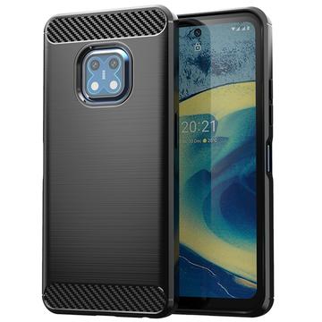 Carcasa de TPU Brushed para Nokia XR20 - Fibra de Carbono