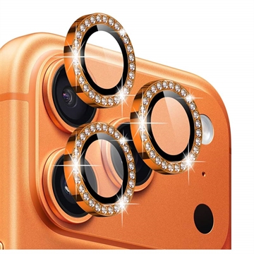 Set de protectores de lente de cámara con diamantes de imitación iPhone 17 Pro/17 Pro Max Northjo - Naranja