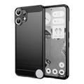 Carcasa de TPU Brushed para Nothing CMF Phone 2 Pro - Fibra de Carbono - Negro