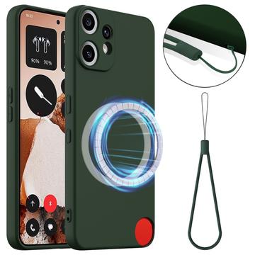 Funda de Silicona Líquida para Nothing CMF Phone 2 Pro - Compatible con MagSafe - Verde Oscuro