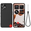 Nothing CMF Phone 2 Pro Funda de silicona líquida con correa de mano - Negro