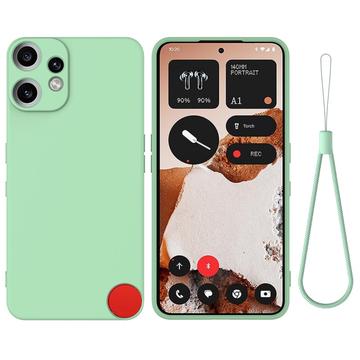 Nothing CMF Phone 2 Pro Funda de silicona líquida con correa de mano - Verde