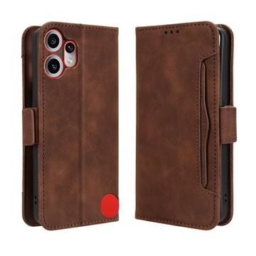 Funda tipo billetera con tarjetero para Nothing CMF Phone 2 Pro - Marrón