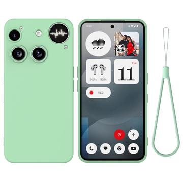 Nothing Phone (3) Funda de silicona líquida con correa de mano