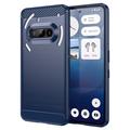 Carcasa de TPU Brushed para Nothing Phone (3a) - Fibra de Carbono - Azul