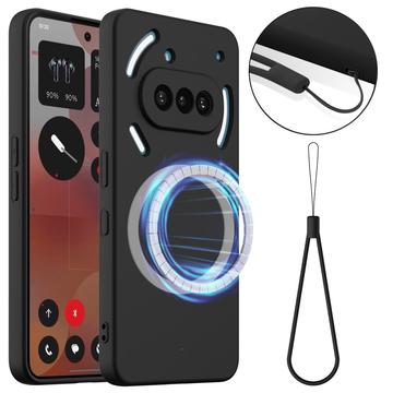 Funda de Silicona Líquida para Nothing Phone (3a) - Compatible con MagSafe - Negro