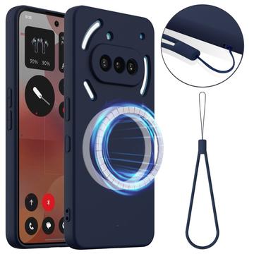 Funda de Silicona Líquida para Nothing Phone (3a) - Compatible con MagSafe - Azul Oscuro