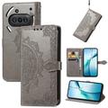 Funda Mandala Series para Nothing Phone (3a) - Estilo Cartera - Gris