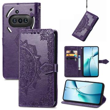 Funda Mandala Series para Nothing Phone (3a) - Estilo Cartera - Púrpura