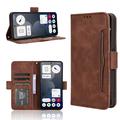 Funda tipo billetera con tarjetero para Nothing Phone (3a) Pro - Marrón