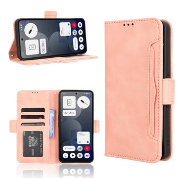Funda tipo billetera con tarjetero para Nothing Phone (3a) Pro - Rosa