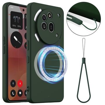 Funda de Silicona Líquida para Nothing Phone (3a) Pro - Compatible con MagSafe - Verde Oscuro
