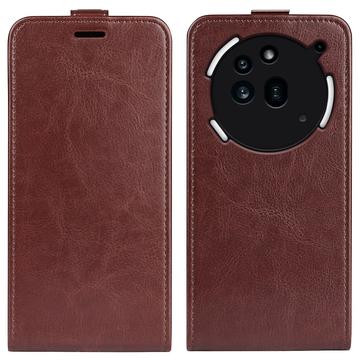 Funda con Tapa Vertical para Nothing Phone (3a) Pro - Marrón
