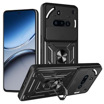 Funda híbrida con anillo giratorio y protector de cámara para Nothing Phone (3a)