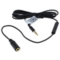 Cable de Extensión de Audio de 3.5mm con Micrófono OTB - 125cm - Negro