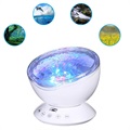 Ocean Wave Projector with Colorful LED Night Light & Lullaby - White